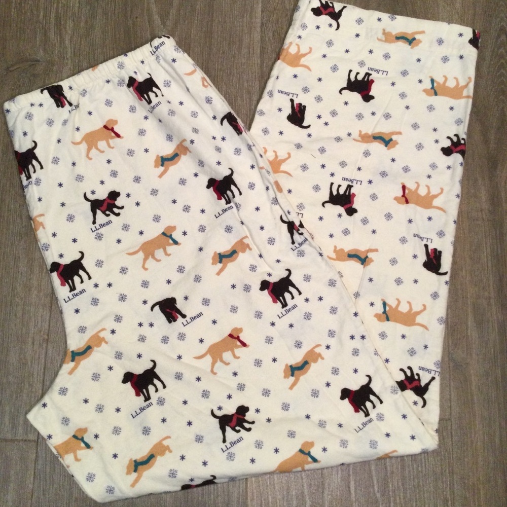 LL BEAN Mens XL Tall Pajama Flannel PJ 100% Cotton